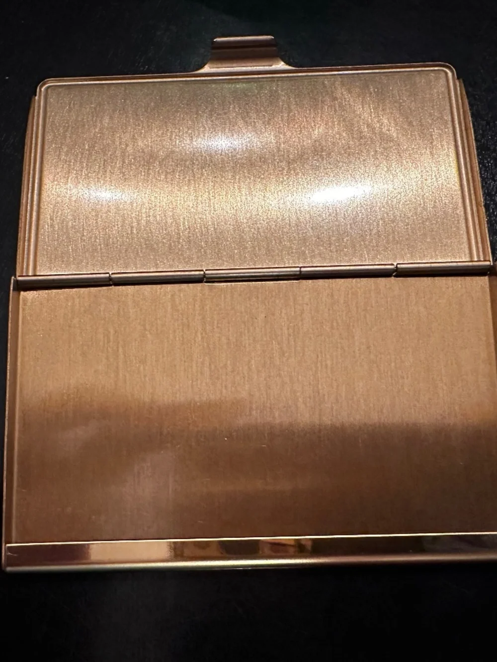 Authentic Davin & Kelser Solid Brass & Wood Luxury Business Card Case Holds 10
